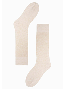 Chaussettes hautes modal cachemire Ecru