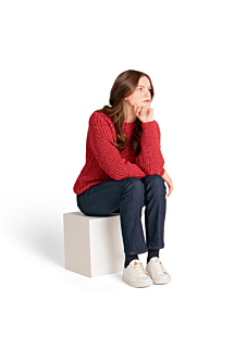 Trui met ronde raglan hals