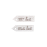 Set van 2 patches 'Mr et Mme lait...' 40 x 10 mm
