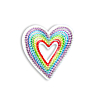 Patch met hart met regenboog