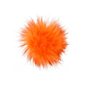 Bontpompon Ø 15 cm met drukknop Oranje fluo