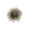 Bontpompon Ø 15 cm met drukknop Beige