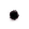 Babypompon uit imitatiebont met drukknoop Ø8 cm, zwart