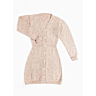 M2247 Robe gilet col V en impression papier