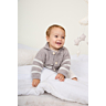 M6549 Gestreepte vest met fantasieribbels Bastien op PDF fiche