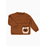 M2210 Pull raglan poche ours en impression papier