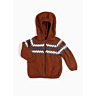 M2211 Gilet jacquard zippé en impression papier