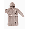 M2510 Manteau ceinturé à capuche en impression papier