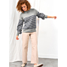 M4486Pull marin col rond en impression papier