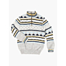 M6031 Pull jacquard col zippé Boris en impression papier