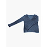 M6051 Trui van raglanjersey met V-hals