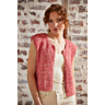 M6409 Mouwloos vest in papierprint