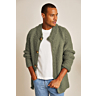 M6588 Gilet raglan au point mousse en impression papier
