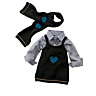 M3215 Cardigan, robe, bonnet et écharpe Cat 11/12 - à télécharger