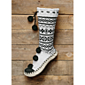 M3632 Chaussons jacquard pompons Cat 14/15 - à télécharger