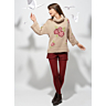 M5501 Pull brodé fleurs - à télécharger