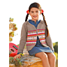 M5564 Gilet jacquard à franges - à télécharger