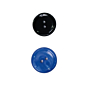 Set van 6 knopen Ø27 mm bleu