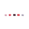 Set van 6 strikvormige knopen Roze