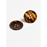 Set van 6 grote knopen uit bio-hars Ø31 mm ocre Bronzen