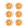 Lot de 6 boutons buis étoile à queue Ø 15 mm