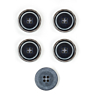 Lot de 5 boutons noir Ø 22 mm