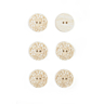 set van 6 bloem gegraveerde knoppen Ø20 mm