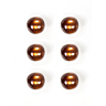 Set van 30 bruine iriserende bolknopen Ø 10 mm