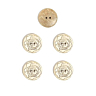 Lot de 5 boutons noix de coco fleur Ø 22 mm