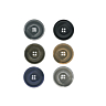 Set van 6 knopen Ø 30 mm ecru