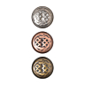 Set van 6 metalen knopen Ø 22 mm zilver