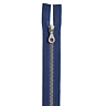 Scheidbare sluiting in blauw/zilver 35 cm
