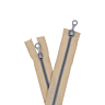 Sluiting met dubbele ritsloper in beige, 54 cm