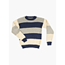 M6343 Pull raye col rond homme Ilan en impression papier